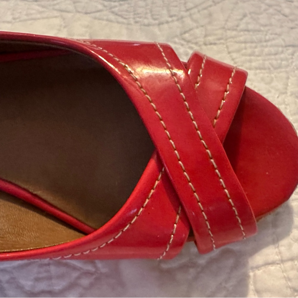 Franco Sarto Red Cheria Wedges - Picture 3 of 5
